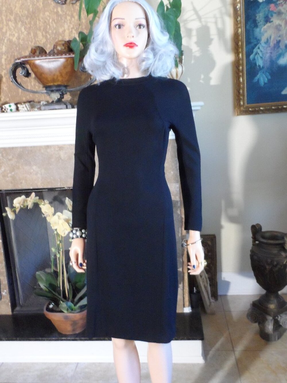 Jason Wu Black High Neck Sheath Dress Size 4